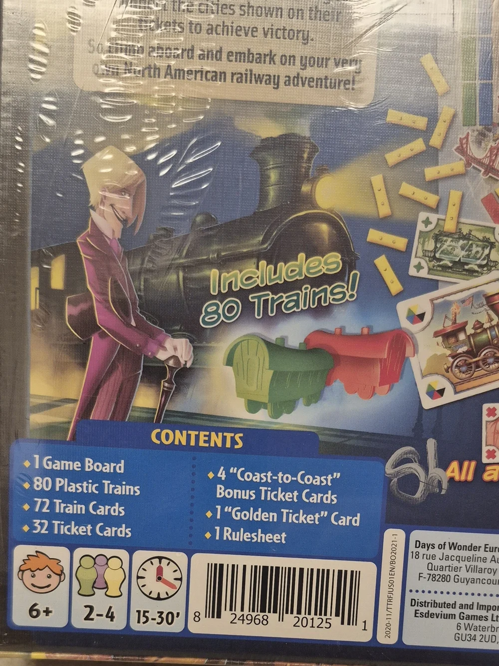 Ticket to Ride: First Journey Kids Board Game by Days of Wonder - Blue